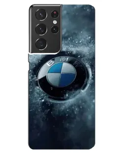 Чохол для Samsung Galaxy S21 ultra з картинкою «Логотип BMW — лід»