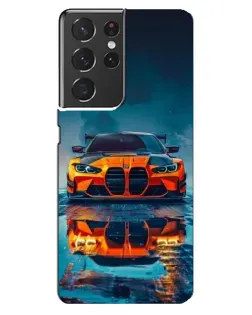 Чохол для Samsung Galaxy S21 ultra з картинкою «BMW — золота емблема»
