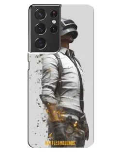 Чохол для Samsung Galaxy S21 ultra з картинкою «PUBG — боєць у пилу»