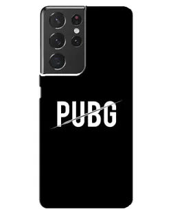 Чохол для Samsung Galaxy S21 ultra з картинкою «PUBG — білий логотип»