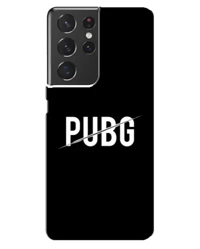 Чохол для Samsung Galaxy S21 ultra з картинкою «PUBG — білий логотип»