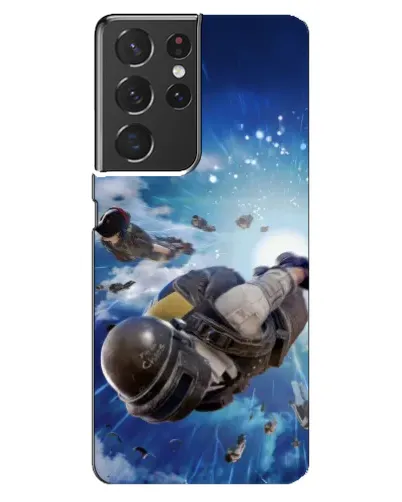 Чохол для Samsung Galaxy S21 ultra з картинкою «Десант PUBG — стрибок»