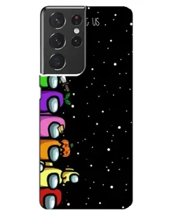 Чехол для Samsung Galaxy S21 ultra с картинкой «Команда Among Us»