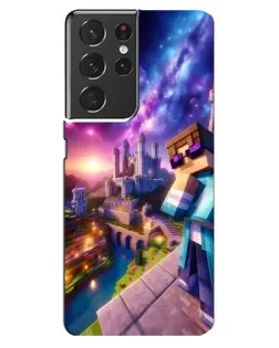 Чехол для Samsung Galaxy S21 ultra с картинкой «Стив и космос» Чехол для Samsung Galaxy S21 ultra с картинкой «Стив и космос»