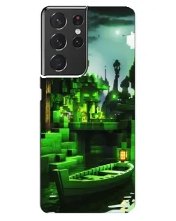 Чехол для Samsung Galaxy S21 ultra с картинкой «Minecraft лесной пейзаж» Чехол для Samsung Galaxy S21 ultra с картинкой «Minecraft лесной пейзаж»