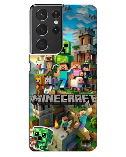 Чехол для Samsung Galaxy S21 ultra с картинкой «Замок Minecraft»