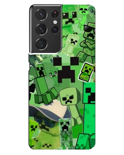 Чехол для Samsung Galaxy S21 ultra с картинкой «Криперы Minecraft»