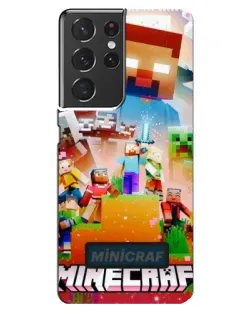 Чехол для Samsung Galaxy S21 ultra с картинкой «Minecraft герои игры» Чехол для Samsung Galaxy S21 ultra с картинкой «Minecraft герои игры»