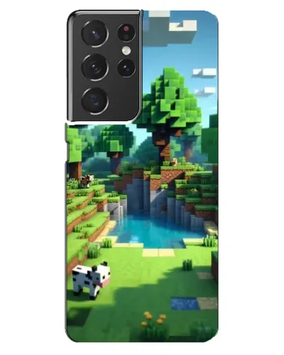 Чехол для Samsung Galaxy S21 ultra с картинкой «Minecraft летний день»