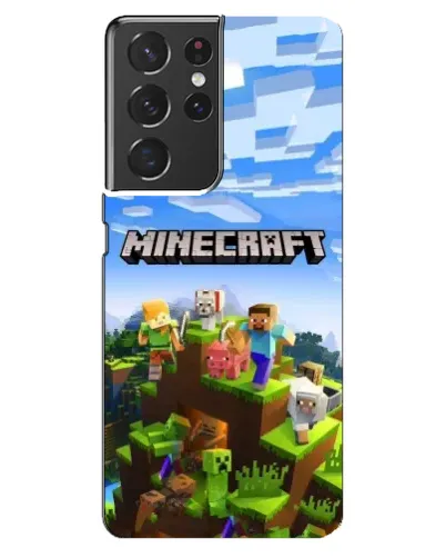Чехол для Samsung Galaxy S21 ultra с картинкой «Minecraft классический мир»