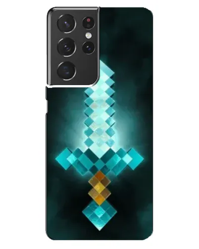 Чехол для Samsung Galaxy S21 ultra с картинкой «Алмазный меч неон»