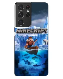 Чехол для Samsung Galaxy S21 ultra с картинкой «Minecraft ледяной мир»