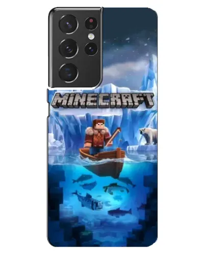 Чехол для Samsung Galaxy S21 ultra с картинкой «Minecraft ледяной мир»