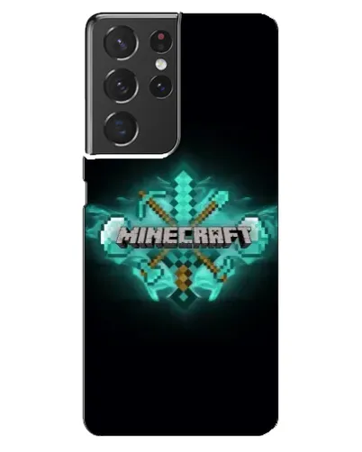 Чехол для Samsung Galaxy S21 ultra с картинкой «Minecraft Diamond лого»