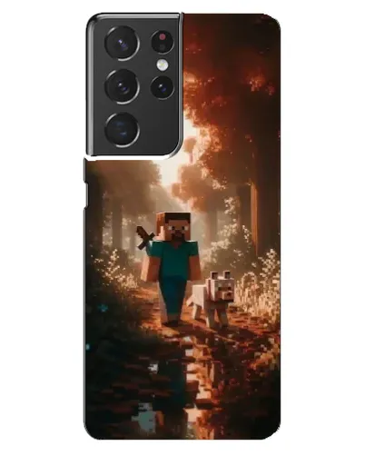 Чехол для Samsung Galaxy S21 ultra с картинкой «Стив в лесу»