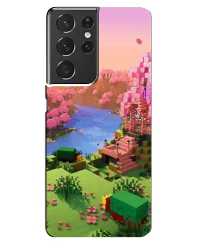 Чехол для Samsung Galaxy S21 ultra с картинкой «Розовое дерево Minecraft»