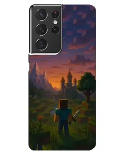 Чехол для Samsung Galaxy S21 ultra с картинкой «Стив у башни»