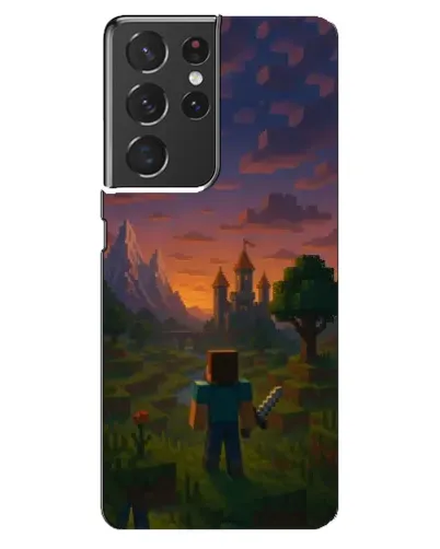 Чехол для Samsung Galaxy S21 ultra с картинкой «Стив у башни»