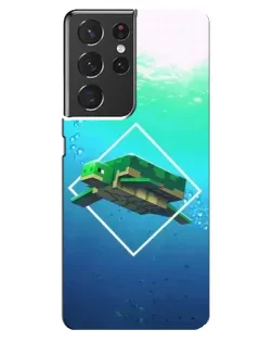 Чехол для Samsung Galaxy S21 ultra с картинкой «Черепаха Minecraft» Чехол для Samsung Galaxy S21 ultra с картинкой «Черепаха Minecraft»
