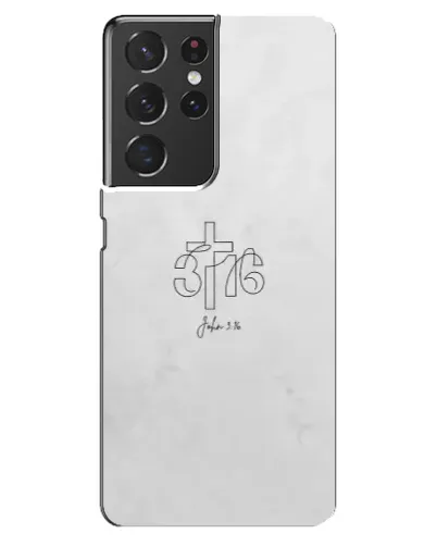 Чехол для Samsung Galaxy S21 ultra с картинкой «Иоанна 3:16 Крест»