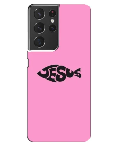 Чехол для Samsung Galaxy S21 ultra с картинкой «Розовый символ  Jesus»