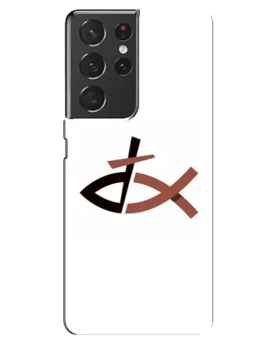 Чехол для Samsung Galaxy S21 ultra с картинкой «Рыба и крест»