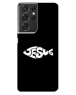 Чехол для Samsung Galaxy S21 ultra с картинкой «Рыба Jesus» Чехол для Samsung Galaxy S21 ultra с картинкой «Рыба Jesus»