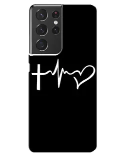 Чехол для Samsung Galaxy S21 ultra с картинкой «Пульс веры» Чехол для Samsung Galaxy S21 ultra с картинкой «Пульс веры»