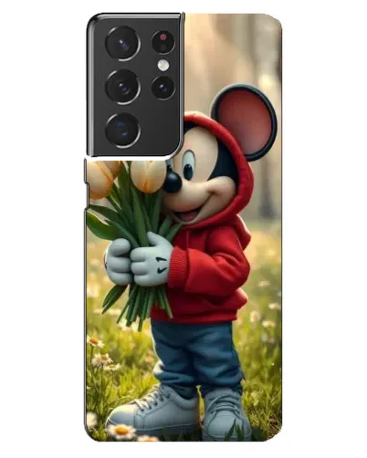 Чехол для Samsung Galaxy S21 ultra с картинкой «Микки с тюльпанами»
