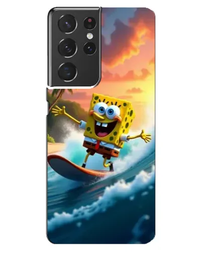 Чехол для Samsung Galaxy S21 ultra с картинкой «Губка Боб серфингист» Чехол для Samsung Galaxy S21 ultra с картинкой «Губка Боб серфингист»
