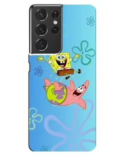 Чехол для Samsung Galaxy S21 ultra с картинкой «Спанч Боб и Патрик»
