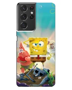 Чехол для Samsung Galaxy S21 ultra с картинкой «Спанч Боб победитель»