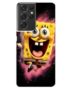 Чехол для Samsung Galaxy S21 ultra с картинкой «Взрывной Спанч Боб»
