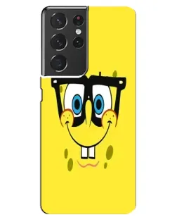 Чехол для Samsung Galaxy S21 ultra с картинкой «Минималистичный Спанч Боб»