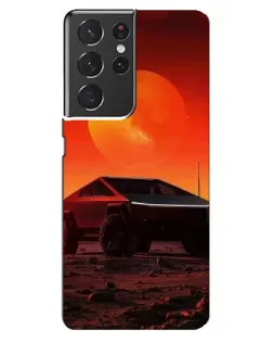 Чохол для Samsung Galaxy S21 ultra з картинкою «Cybertruck на Марсі» Чохол для Samsung Galaxy S21 ultra з картинкою «Cybertruck на Марсі»