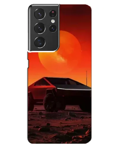 Чохол для Samsung Galaxy S21 ultra з картинкою «Cybertruck на Марсі»