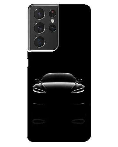 Чохол для Samsung Galaxy S21 ultra з картинкою «Силует Tesla Night»