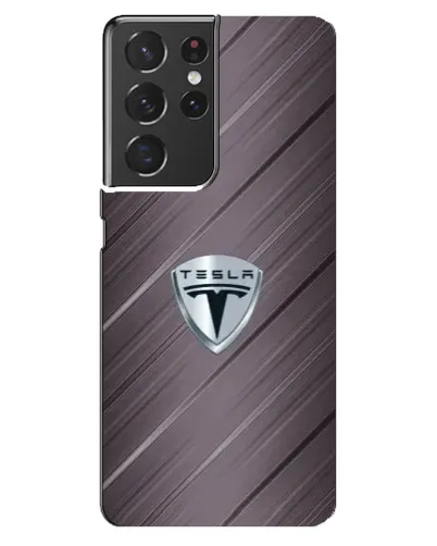 Чохол для Samsung Galaxy S21 ultra з картинкою «Металева текстура Tesla»
