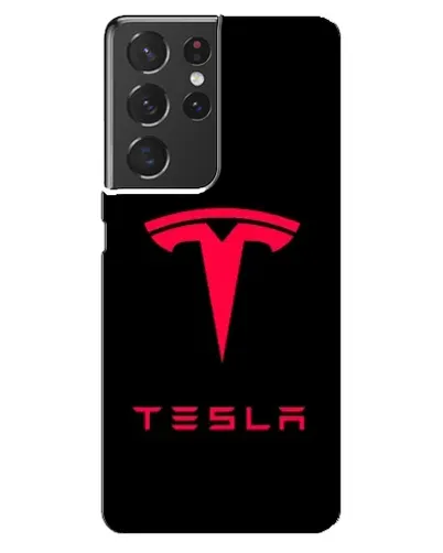 Чохол для Samsung Galaxy S21 ultra з картинкою «Tesla Red Logo»
