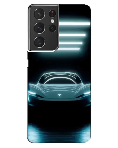 Чохол для Samsung Galaxy S21 ultra з картинкою «Tesla в неоні»