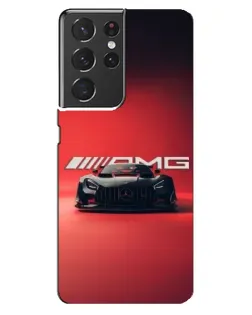 Чехол для Samsung Galaxy S21 ultra с картинкой «Mercedes AMG — красная линия»