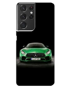 Чехол для Samsung Galaxy S21 ultra с картинкой «Mercedes — неоновый лого»