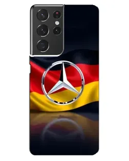 Чехол для Samsung Galaxy S21 ultra с картинкой «Mercedes — флаг Германии»