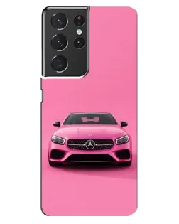 Чохол для Samsung Galaxy S21 ultra з картинкою «Рожевий Mercedes AMG»