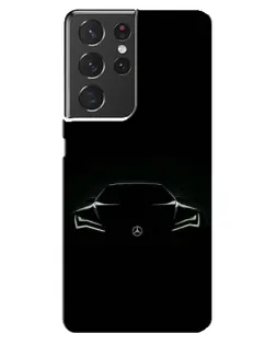Чохол для Samsung Galaxy S21 ultra з картинкою «Mercedes — силует авто»