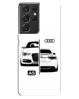 Чехол для Samsung Galaxy S21 ultra с картинкой «Audi — контрастный дизайн»