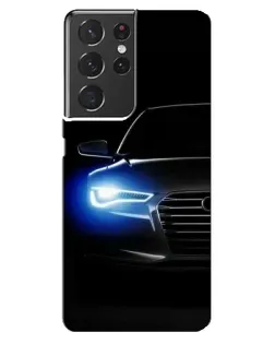 Чехол для Samsung Galaxy S21 ultra с картинкой «Неоновый взгляд Audi»