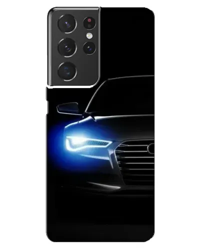 Чехол для Samsung Galaxy S21 ultra с картинкой «Неоновый взгляд Audi»