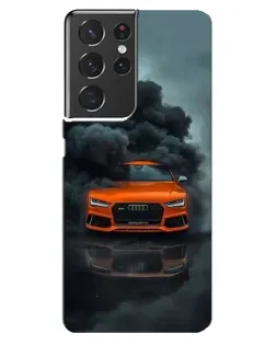 Чехол для Samsung Galaxy S21 ultra с картинкой «Audi в облаках дыма»