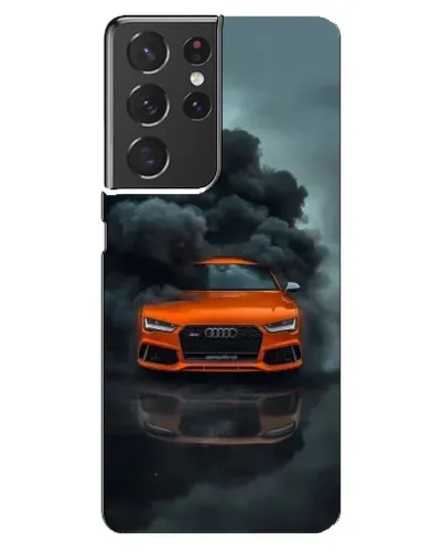 Чехол для Samsung Galaxy S21 ultra с картинкой «Audi в облаках дыма»